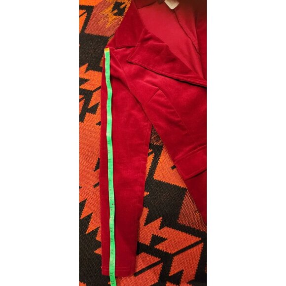 NEW Vintage White Moon Red Corduroy Blazer Jacket L - Picture 6 of 9